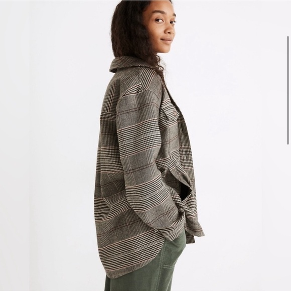 Madewell Bonded Flannel Shirt Jacket Shacket Cohancy Plaid Small Heritage - Picture 9 of 13
